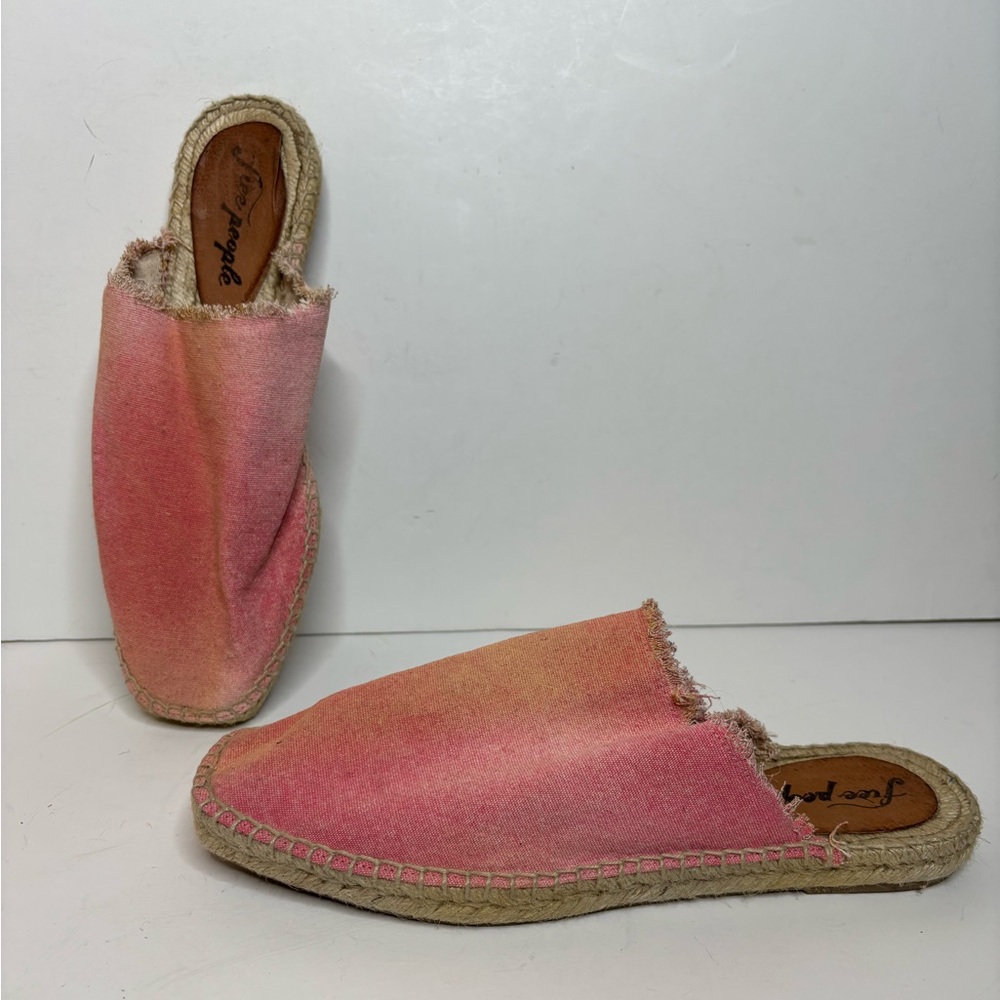 Free People‎ Seaside Espadrille Shoe Pink Size 40